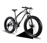 Wmmner 26 inch Hardtail Mountain Bikes with Fat Tire for Adults Men Women, Mountain Trail Bike with Front Suspension Disc Brakes, High-Carbon Steel Mountain Bicycle,Black Spoke,24 Speed/Black Spoke/21