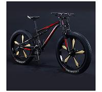 Wmmner 26 Zoll Fat Tire Hardtail Mountainbike Für Männer Und Frauen, Dual-Suspension Adult Mountain Trail Bikes, All Terrain Fahrrad Mit Verstellbarem Sitz Und Doppelscheibenbremse, 24 Geschwindigkeit