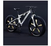Wmmner 26 Zoll Fat Tire Hardtail Mountainbike Für Männer Und Frauen, Dual-Suspension Adult Mountain Trail Bikes, All Terrain Fahrrad Mit Verstellbarem Sitz Und Doppelscheibenbremse, 24 Geschwindigkeit