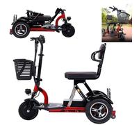 Wmmner 3 Wheeled Electric Mobility Scooters, Folding Mobility Scooters, Lightweight Travel Mobility Scooter with Charger and Basket for Seniors Adults Handicapped Elderly Run Forward