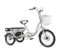 Wmmner 6 Speeds Tricycles,Tricycle Rickshaw with Pedals for Senior and Adult,Mobility Trike with Large Back Steel Basket,3 Wheels Bicycle,Hydraulic Front Fork,Disc Brake on Front Wheel