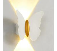 Wmmner 6W Led Wall Light up Down Modern Aluminum Butterfly Wall Sconce Light Indoor Outdoor Waterproof Wall Lamp/Bianco