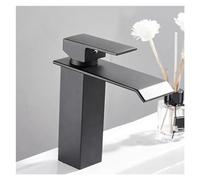 Wmmner Above Counter Basin Square - Black Hot and Cold Waterfall Bathroom Vanity Water Tap ，Faucet Kitchen Taps for Sink/C3/a