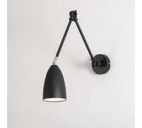 Wmmner Adjustable Swing Long Arm Barn Wall Lamps E27 Antique Industrial Wall Sconce Wall Lights Retro Accessory Rustic Loft Wall Spotlight for Restaurant Bedroom Study Room/Black/White Light