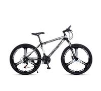 Wmmner Adult Bike 21 Speed Mountain Bike 700C Wheels Man and Woman Shock Absorbing Front Fork 21-Speed Variable Leisure Bicycle 26-Inch Wheels/Black white/26-IN_THREE-BLADE