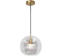 Wmmner Amber Blown Glass Light Kitchen Island Porch Light Spherical Ball Double Clear Glass Farmhouse Ceiling Hanging Lamp V-Intage Industrial Chandelier,Led Ceiling Lamp/Onecolor/25Cm