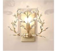 Wmmner American Retro Crystal Wall Lamp Sconce, Country Farmhouse Wall Light F,Or Dining Room Living Room Porch Bedroom V-Intage Light Fixture,for Living Room