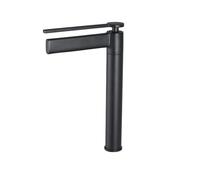 Wmmner Basin Faucets Deck Mounted Bathroom Brass Single Handle Hot and Cold Mixer Washbasin Toilet ,Faucet Kitchen Taps for Sink/Black Tall/a