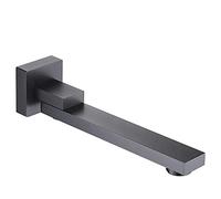 Wmmner Bath Mixer Tap Wall Mounted Bath Filler Spout 180° Swivel Faucet Tap Shower Mixer Set Spout Bathtub Shower Mixer Water Outlet/Grey
