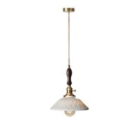 Wmmner Bedroom Bedside Chandelier Wood Light with Ceramic Shade Modern Brass Finish Hanging Lamp for Kitchen Island Entryway Dining Room Study Room Living Room Bar Ceiling Light Fixture(B)/a