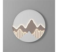 Wmmner Bedroom Led Wall Sconce Ultra-Thin Round Wall Mounted Light, Living Room Hallway Entrance Indoor Decor Wall Lighting Fixtures, 15W Nordic Modern Wall Lamp 3 Color Mode/Plug Type