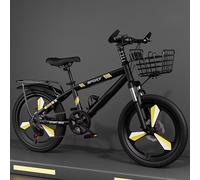 Wmmner Bikes,Mountain Bicycle with Shock Absorber Front Fork,Dual Disc Brakes,City Commuter Bike with Rear Cargo Rack,Adjustable Saddle,Cruiser Bicycles,3 Wheel,7 Speeds Hybrid Bikes Silver 20Inch/Bla