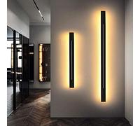 Wmmner Black Led Wall Sconce - 80Cm up Down Light, Metal Acrylic Design for Bathroom, Bedroom & Living Room - 3000K Warm White Mirror Lamp for Modern Home Decor/6000k/80cm