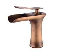 Wmmner Black Retro Waterfall Bathroom Faucetsingle Handle Basin Mixer Tap Hot & Cold Water Stylish Washbasin Faucet Modern Sink Mixer Durable Bathroom Hardwa/Antiquit?T./Hoch