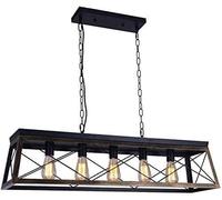 Wmmner Bracket Light Large Rectangle Light, Adjustable Hanging Pedant Lights Fixture with 5-Light Flush Mount Ceiling Swag Lighting Compatible,Led Ceiling Lamp