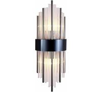 Wmmner Brass Crystal Wall Sconces Lights Indoor Gold Wall Light Long Farmhouse Black Vanity Wall Mount Lamp Mid Century Lighting Fixture for Bedroom Living Room,Gold-A/K/a