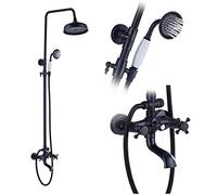Wmmner Bronze Black Waterfall Bathtub Faucet Led Light Bathtub Shower Mixer Set Deck Mounted 5Pc Widespread Bath Tub Sink Faucet