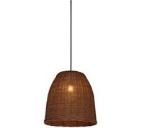 Wmmner Brown Decoration Rattan Light Fixture Wicker Cage Basket Ceiling Hanging Lamp Woven Chandelier Large Farmhouse Lighting,Chandelier/35Cm