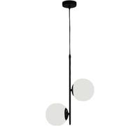 Wmmner Chandelier 2 Lights Globe Light White Glass Ball E14 Led Hanging Ceiling Lamp Bedroom Kitchen,Led Ceiling Lamp/OneColor