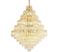 Wmmner Chandeliers Villa Duplex Building Chandelier Palace Hall Ktv Club Engineelamp Large Living Room Crystal Lamp/One Color/80 * 110Cm