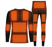 Wmmner Cozy Heated Thermal Underwears Suit, Man Woman USB Battery Power Heating Shirt and Pant Outdoor Sport Warm Long John Set/Man/s