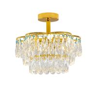 Wmmner Crystal Lamp American Modern Chandelier Living Room European Hall Bedroom Dining Room Lamps/One Color/D40Cm