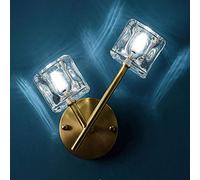Wmmner Crystal Wall Light Indoor Classic Wall Lamps for Living Room Stairs Aisle Cloakroom Dining Room Night Lights Geometric Lighting Fixture G4 Socket,A-1Alight/a/2Alight
