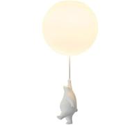 Wmmner Cute Bear Ceiling Light Cartoon Bear Flush Mount Ceiling Lamp Living Room Ceiling Light Fixture Cover with White Single Light Balloon for Children's Room Boys and Girls Room Bedroom Living Roo/