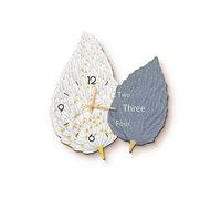 Wmmner Decorative 2 in 1 Night Light Wall Clock Modern Abstract Feather Wall Clock W/Led Light & USB Interface Wall Lamp Clock for Home Decor Dining Room