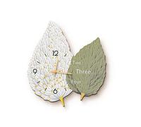 Wmmner Decorative 2 in 1 Night Light Wall Clock Modern Abstract Feather Wall Clock W/Led Light & USB Interface Wall Lamp Clock for Home Decor Dining Room