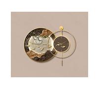 Wmmner Decorative Wall Lamp Clock W/Led Light Chinese Style Nine Fish Wall Hanging Decorative Painting Clock Glowing in Thek for Living Room Dining Room