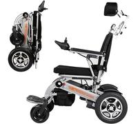 Wmmner Deluxe Electric Wheelchair Folding Power Wheelchair with Headrest, The Lightest & Most Compact Power Chair in The World, 24V 20Ah Li-Ion Battery