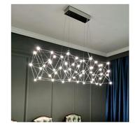 Wmmner Dining Room Stainless Steel Light Modern High-End Showroom Living Room Bar Front Cafe Lights, Lamp, L100X40X40Cm, D, K4353 (Chrome L135X40X40Cm)/Chrome/L120*40 * 40Cm