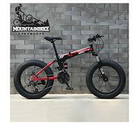 Wmmner Dual-Suspension Mountain Bike 20 inch for Girls, Women Fat Tire Foldable Mountain Bicycle with Mechanical Disc Brakes, High Carbon Steel Frame & Adjustable Seat,White,21 Speed/Black/7 Speed