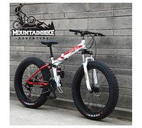 Wmmner Dual-Suspension Mountain Trail Bike Für Erwachsene Männer Frauen, Fat Tire Anti-Slip Mountainbike Mit Dual Disc Brake,Faltbarer Rahmen Aus Kohlenstoffstahl Und Verstellbarer Sitz, Blau 2,24 Zol