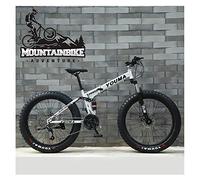 Wmmner Dual-Suspension Mountain Trail Bike Für Erwachsene Männer Frauen, Fat Tire Anti-Slip Mountainbike Mit Dual Disc Brake,Faltbarer Rahmen Aus Kohlenstoffstahl Und Verstellbarer Sitz, Blau 2,24 Zol
