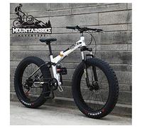 Wmmner Dual-Suspension Mountain Trail Bike Für Erwachsene Männer Frauen, Fat Tire Anti-Slip Mountainbike Mit Dual Disc Brake,Faltbarer Rahmen Aus Kohlenstoffstahl Und Verstellbarer Sitz, Blau 2,24 Zol