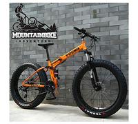 Wmmner Dual-Suspension Mountain Trail Bike Für Erwachsene Männer Frauen, Fat Tire Anti-Slip Mountainbike Mit Dual Disc Brake,Faltbarer Rahmen Aus Kohlenstoffstahl Und Verstellbarer Sitz, Blau 2,24 Zol