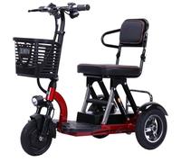 Wmmner Electric Wheel Mobility Scooter Folding Mobility Scooter Lightweight Travel Mobility Scooter with Charger and Basket for Seniors Adults Handicapped Elderly Run Forward