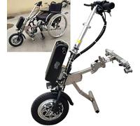 Wmmner Electric Wheelchair Conversion Kit, 500W Motor & 17Ah Battery for Enhanced Mobility, Front Light Included, Ideal for Rehabilitation & Outdoor Use/B