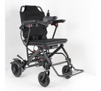 Wmmner Electric Wheelchair for Adults, Aluminum Frame, All Terrain Automatic Folding Electric Wheelchair for Seniors, Detachable Soft Pads,Steel Chair with Hand Brake - Lightweight, Foldable/Black/10I