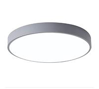 Wmmner Embedded Installation Circular Flat Lights Household Iron Ceiling Lamparons Color Dimmable Panel Light Bright Industrial Lighting Fixture for Stairwell Bedroom Kids' Room/Ash/19.7In