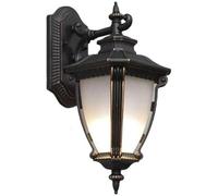 Wmmner European Wall Light Exterior Wall Sconce Lantern European Style Lighting Design Black Finish Lamp Outdoor Wall Mounted Single Light,for Living Room