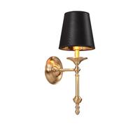 Wmmner Fabric Wall Lamp for Bedroom Living Room Decoration Iron Led Wall Lights Indoor Sconces Applique Murale/Black