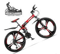 Wmmner Faltbares Mountainbike Mit Zwei Aufhängungen 26 Zoll Für Erwachsene Männer Und Frauen, Offroad-Mountainbike Für Jungen Und Mädchen Mit Scheibenbremse, Rahmen Aus Kohlenstoffstahl Und Verstellba