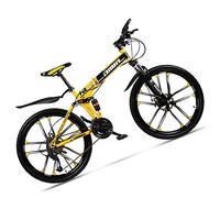Wmmner Faltbares Mountainbike Mit Zwei Aufhängungen 26 Zoll Für Erwachsene Männer Und Frauen, Offroad-Mountainbike Für Jungen Und Mädchen Mit Scheibenbremse, Rahmen Aus Kohlenstoffstahl Und Verstellba