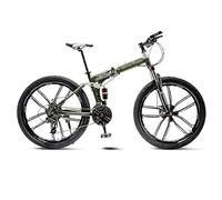 Wmmner Faltfahrräder Grün Mountainbike Fahrrad 10 Speichen Räder Klapp 24/26 Zoll Dual Scheibenbremsen Tragbare Klapp Fahrrad Fahrrad/27 Geschwindigkeit/24 Zoll
