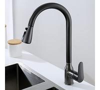Wmmner Faucet Pull Down Sprayer Gun Gray,Kitchen Faucets Degree Swivel,Brass Kitchen Sink Faucets,Single Handle Hot and Cold Water Mixer with 2 Spout Modes