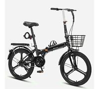 Wmmner Foldable Mountain Bike for Adults - High-Carbon Steel Frame Folding Bikes, Adjustable Height Folding Mountain Bike with Front and Rear Mudguards/a/16In