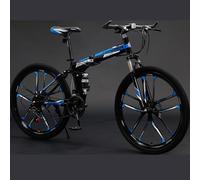Wmmner Folding Bicycle 26 inch Carbon Steel Bicycle Adult Women's Men's Shock-Absorbing Off-Road Speed Mountain Bike/B/24-Speed